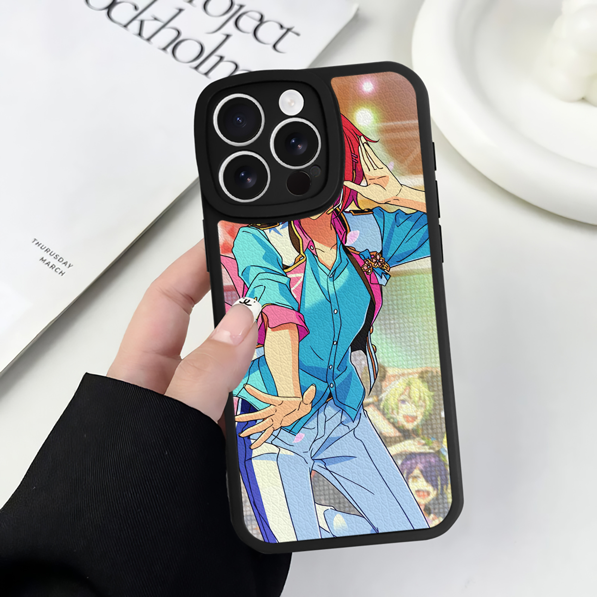 （画像用） あんさんぶるスターズ! Ensemble Stars 【iPhone 16シリーズ対応】シリコンスマホケース（レザー調） 材質：シリコン